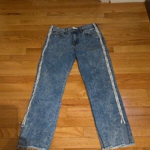 Dance & Marvel Blue Jeans with White Side Stripes